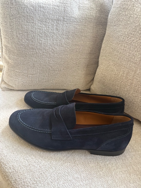 Brunomagli blue suede mens loafer size 11 1/2 main image 6